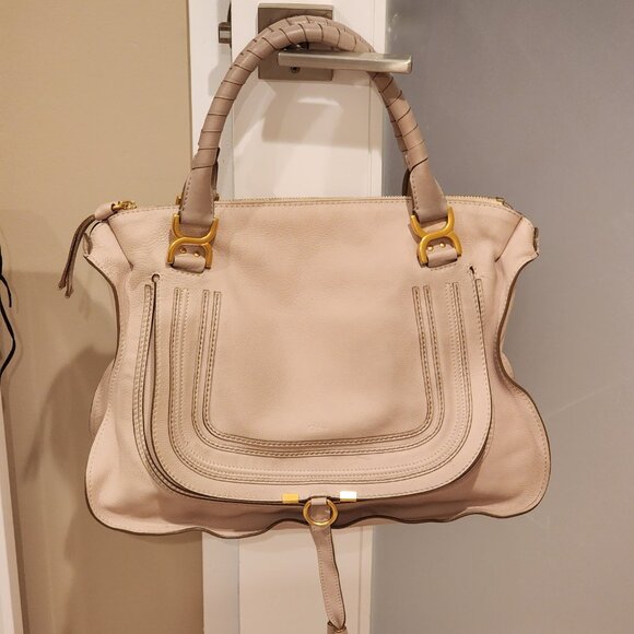 Excellent!! CHLOE: “Marcie” Large Double Carry Satchel bag - Picture 16 of 16
